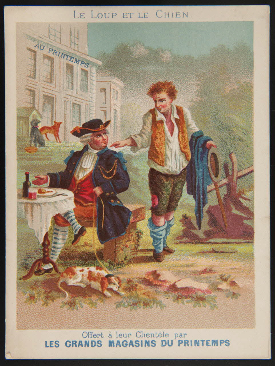 Bouillon Rivoyre ; Dangivillé carte réclame chromo Paris 1877-1880 1974.50.1026 Photo Mucem