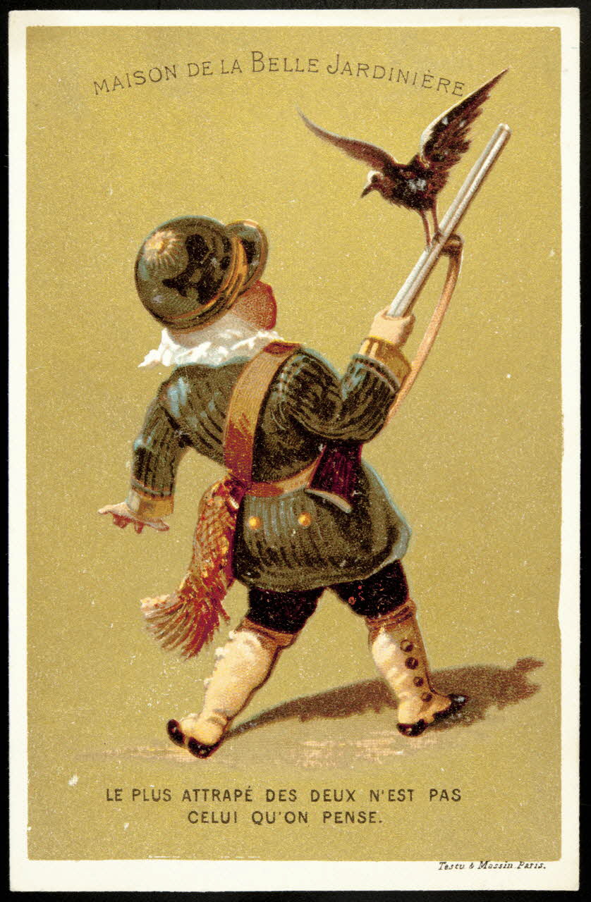 carte réclame LE PLUS ATTRAPE DES DEUX N'EST PAS CELUI QU'ON CROIT. 1974.50.148 Photo Mucem