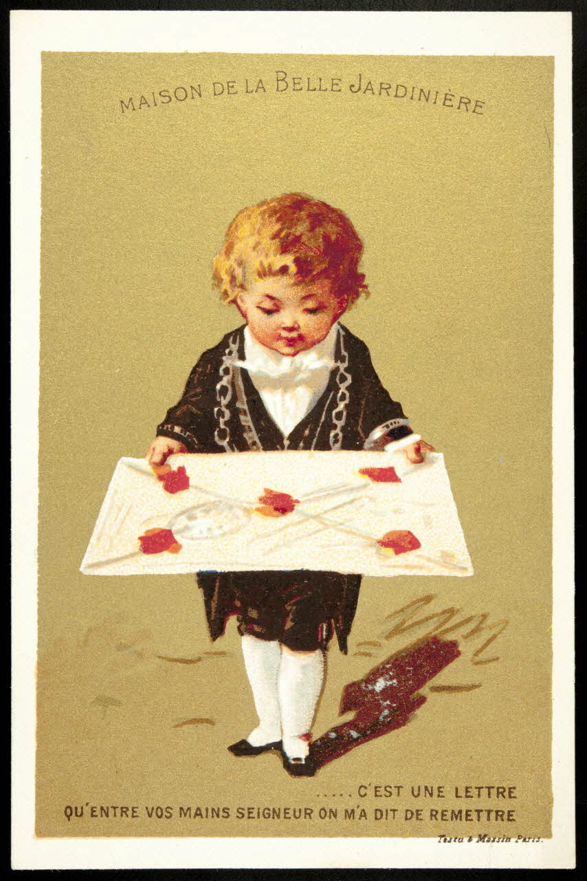 carte réclame .... C'EST UNE LETTRE  QU'ENTRE VOS MAINS SEIGNEUR ON M'A DIT DE REMETTRE 1974.50.151 Photo Mucem