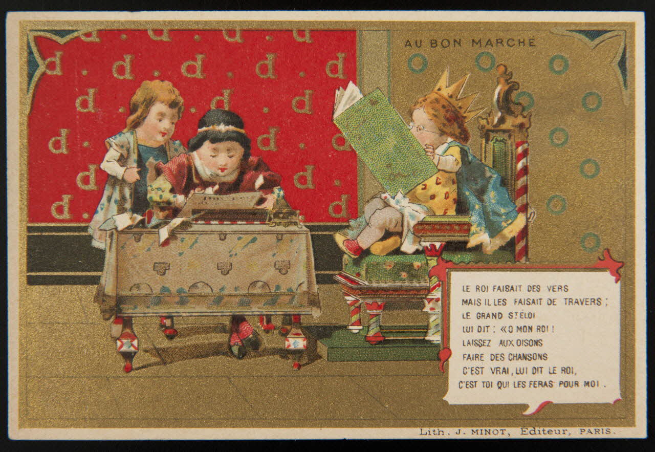carte réclame LE ROI FAISAIT DES VERS 1974.50.160 Photo Mucem