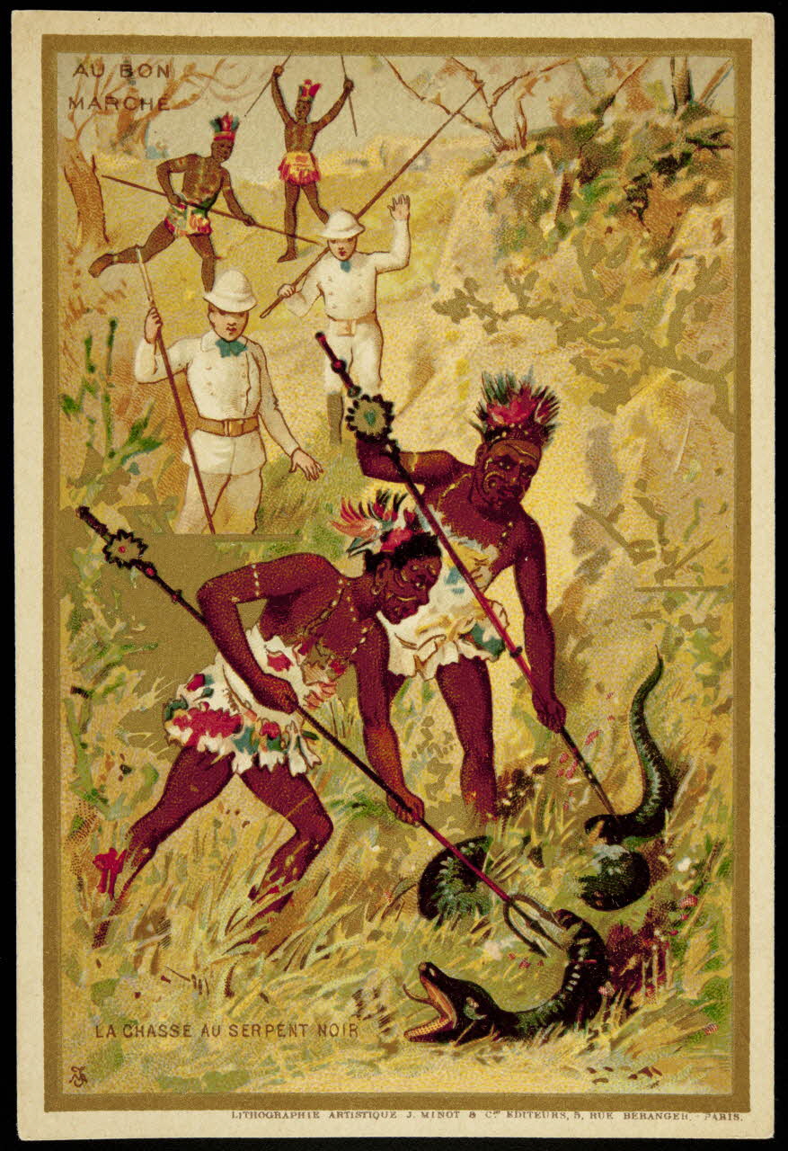 carte réclame LA CHASSE AU SERPENT NOIR 1974.50.170 Photo Mucem