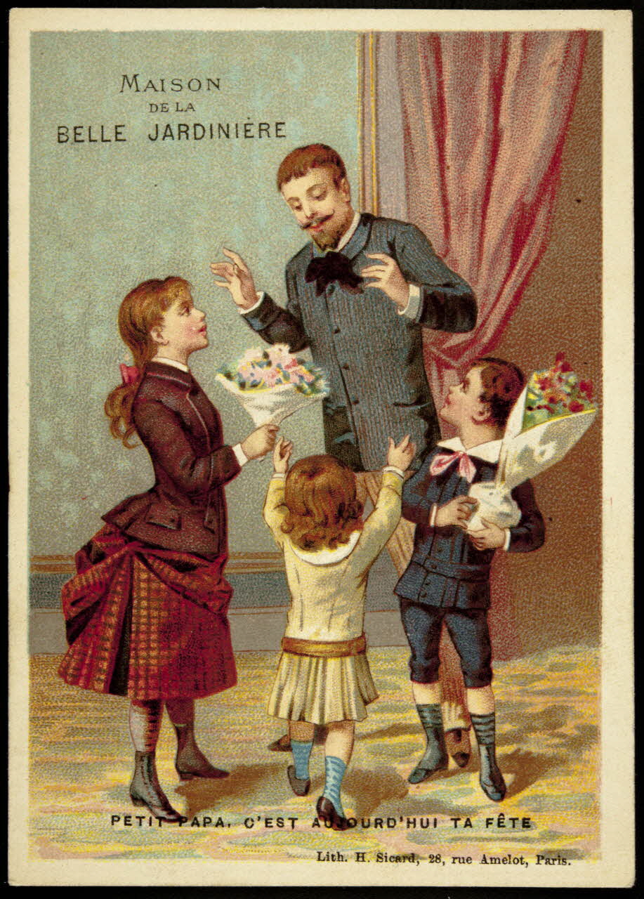 carte réclame PETIT PAPA, C'EST AUJOURD'HUI TA FÊTE 1974.50.18 Photo Mucem