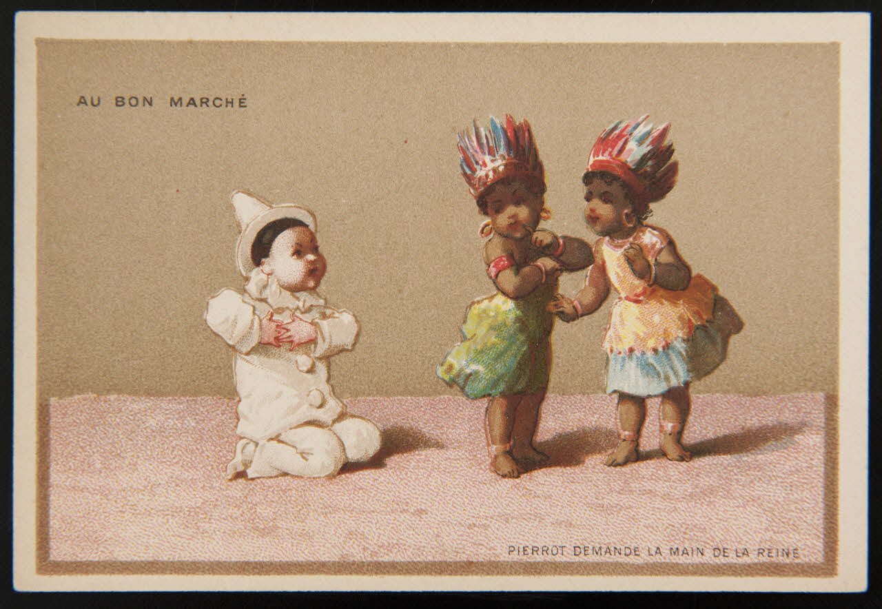 carte réclame PIERROT DEMANDE LA MAIN DE LA REINE 1974.50.180 Photo Mucem