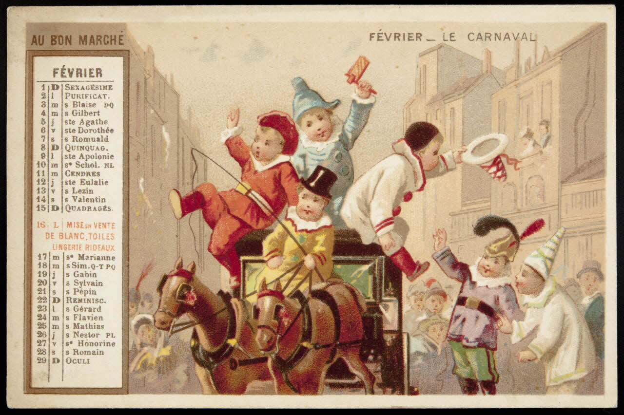 carte réclame FEVRIER - LE CARNAVAL 1974.50.184 Photo Mucem