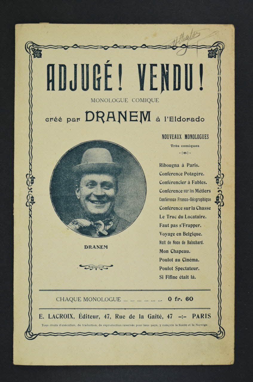 chanson petit format 1966.139.15 Photo Mucem