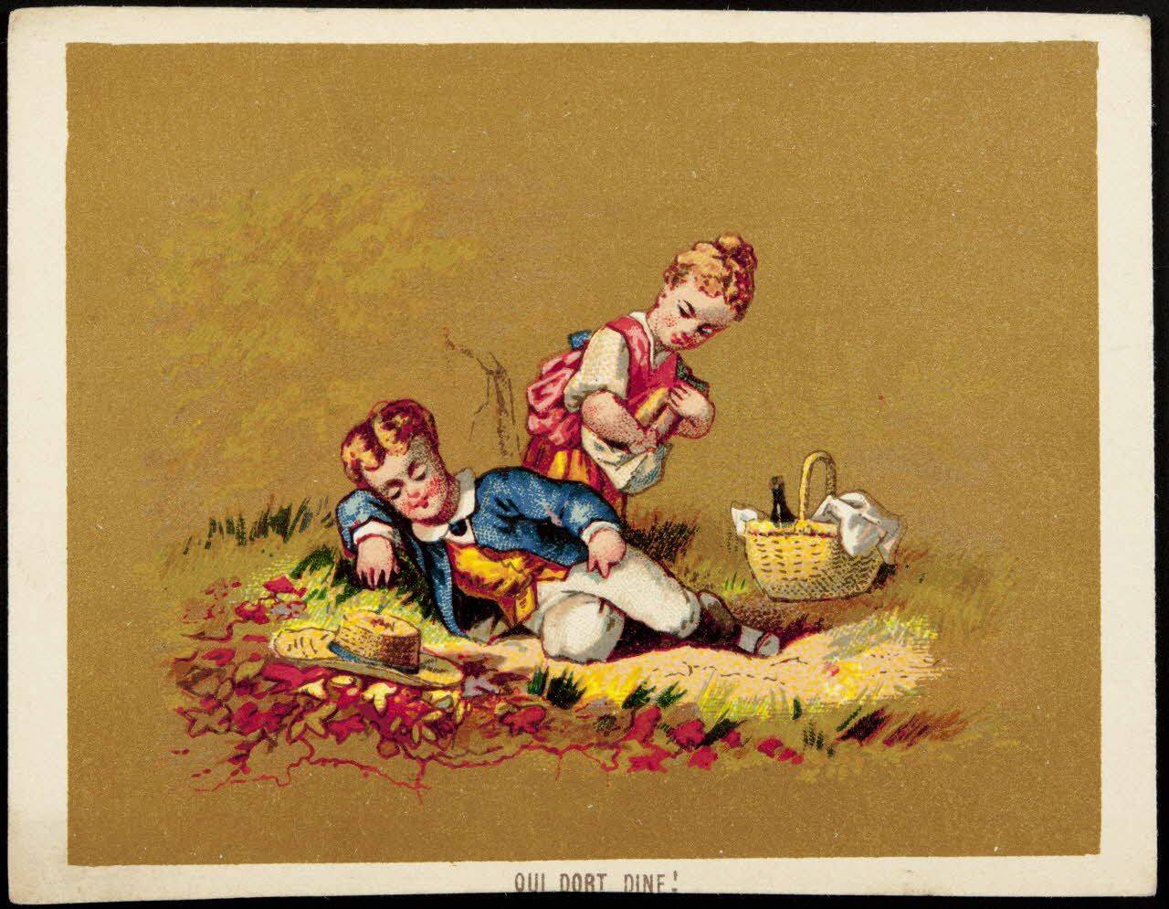 carte réclame QUI DORT DINE ! 1974.50.246 Photo Mucem