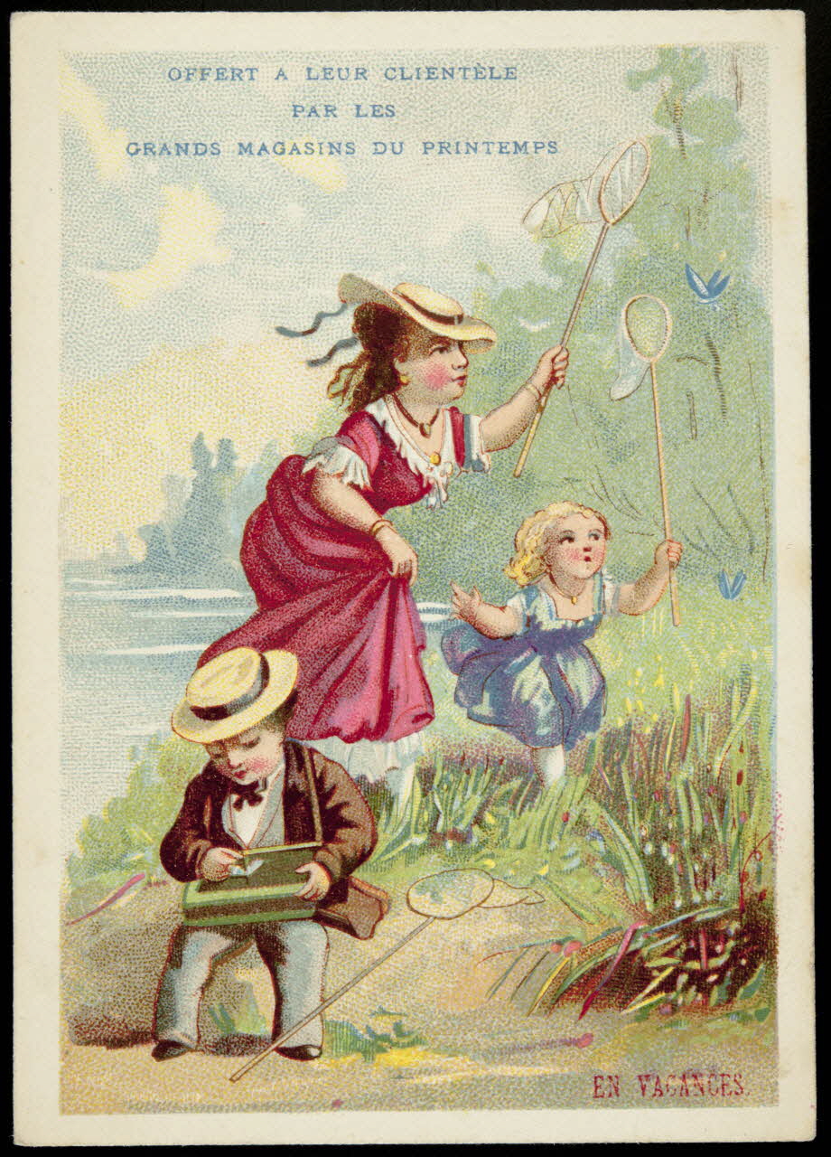 carte réclame EN VACANCES. 1974.50.251 Photo Mucem