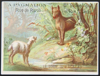 carte réclame LE LOUP & L'AGNEAU 1974.50.290 Photo Mucem