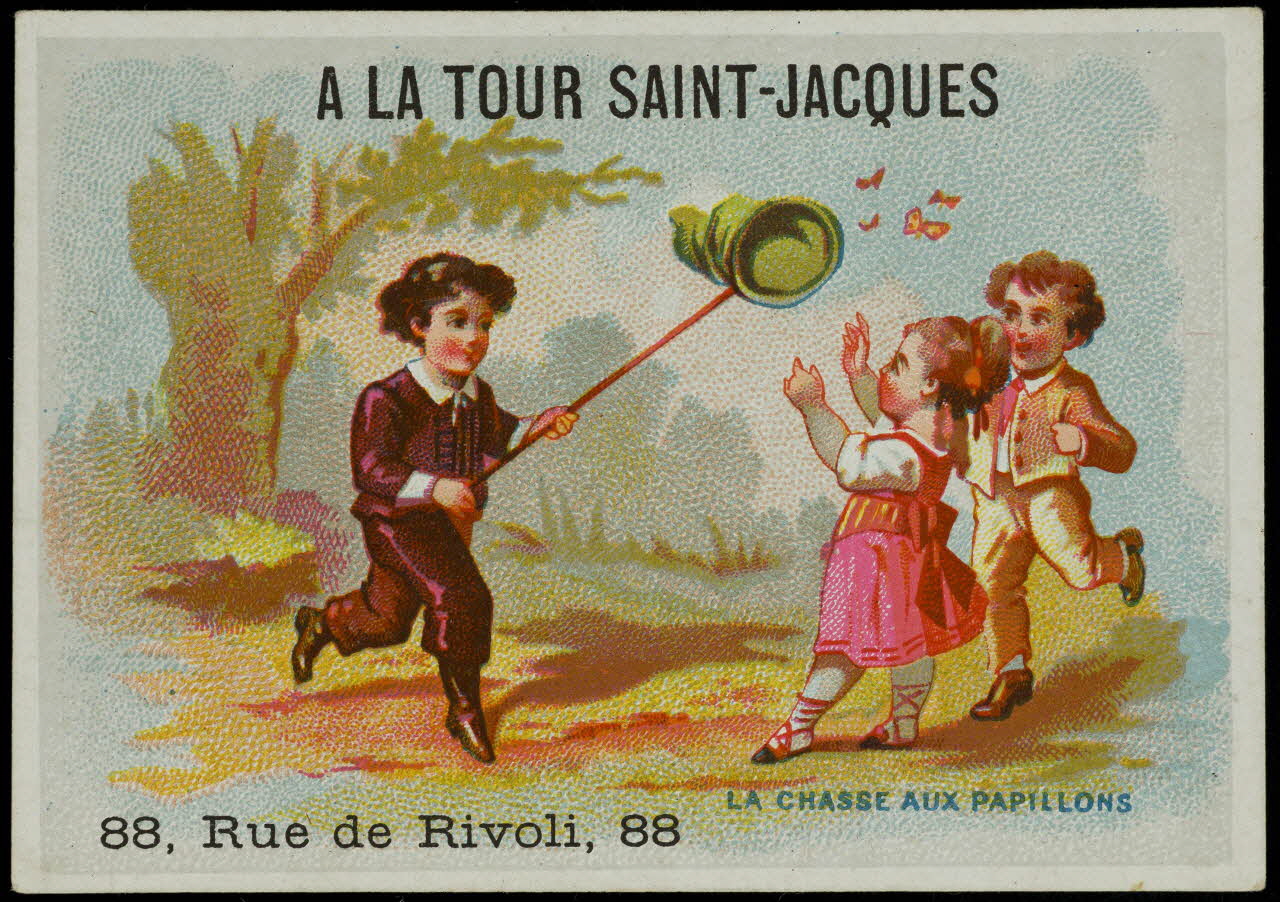carte réclame LA CHASSE AUX PAPILLONS 1974.50.306 Photo Mucem