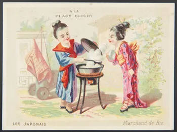 carte réclame LES JAPONAIS  Marchand de Riz 1974.50.376  Photo Mucem