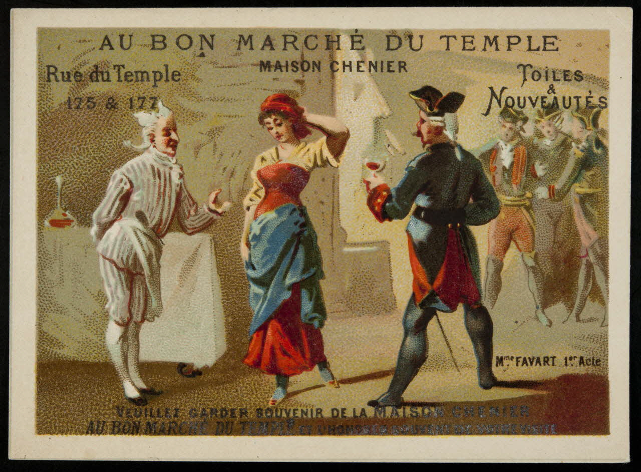 carte réclame Mme FAVART 1er Acte 1974.50.389 Photo Mucem