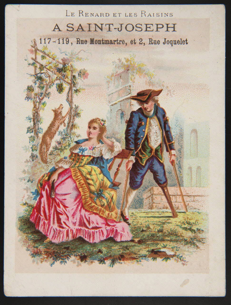 Cochet et Roulié ; Bouillon-Rivoyre carte réclame chromo Paris 1877-1880 1974.50.426 Photo Mucem