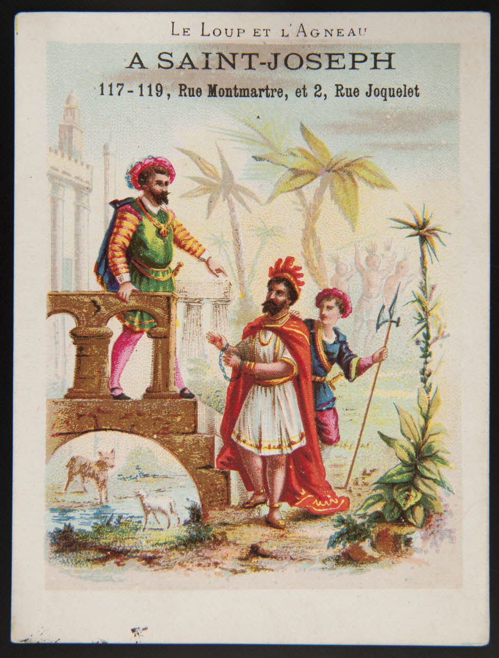 Dangivillé ; Bouillon-Rivoyre carte réclame chromo Paris 1877-1880 1974.50.428 Photo Mucem