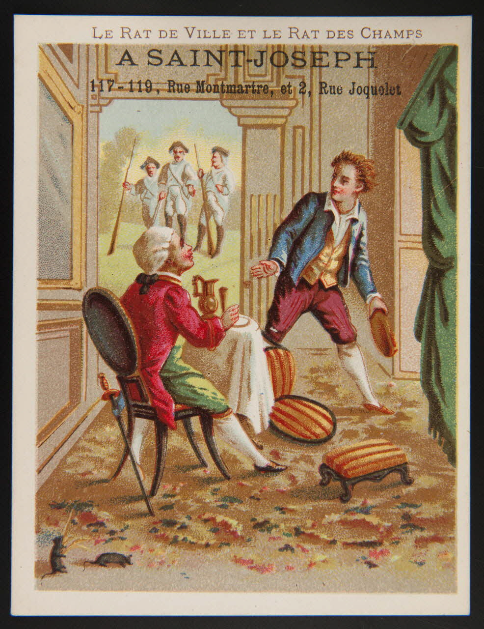Cochet et Roulié ; Bouillon-Rivoyre carte réclame chromo Paris 1877-1880 1974.50.429 Photo Mucem