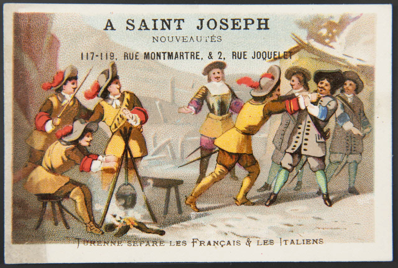 carte réclame TURENNE SEPARE LES FRANCAIS ET LES ITALIENS 1974.50.438 Photo Mucem