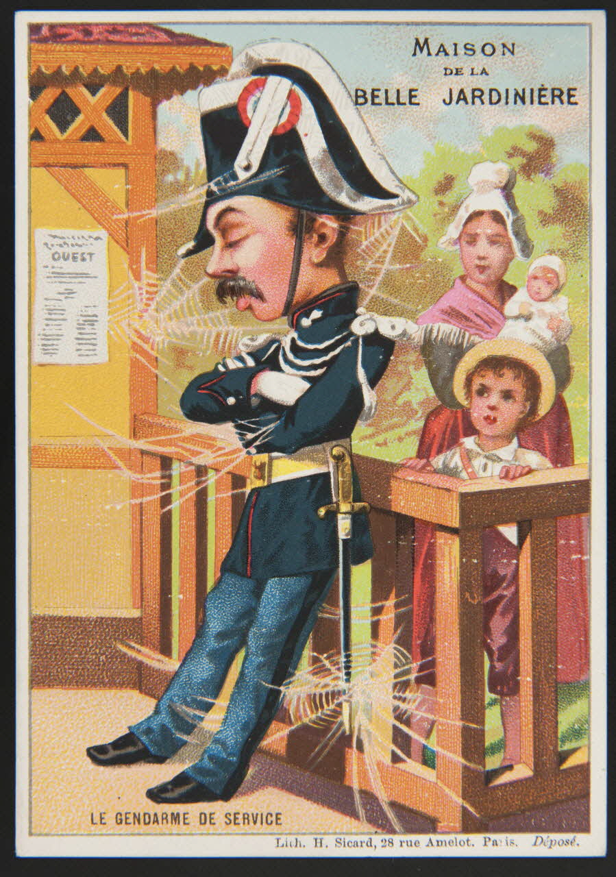 carte réclame LE GENDARME DE SERVICE 1974.50.46 Photo Mucem