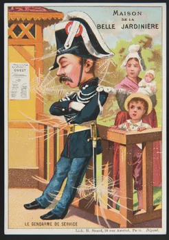 carte réclame LE GENDARME DE SERVICE 1974.50.46  Photo Mucem