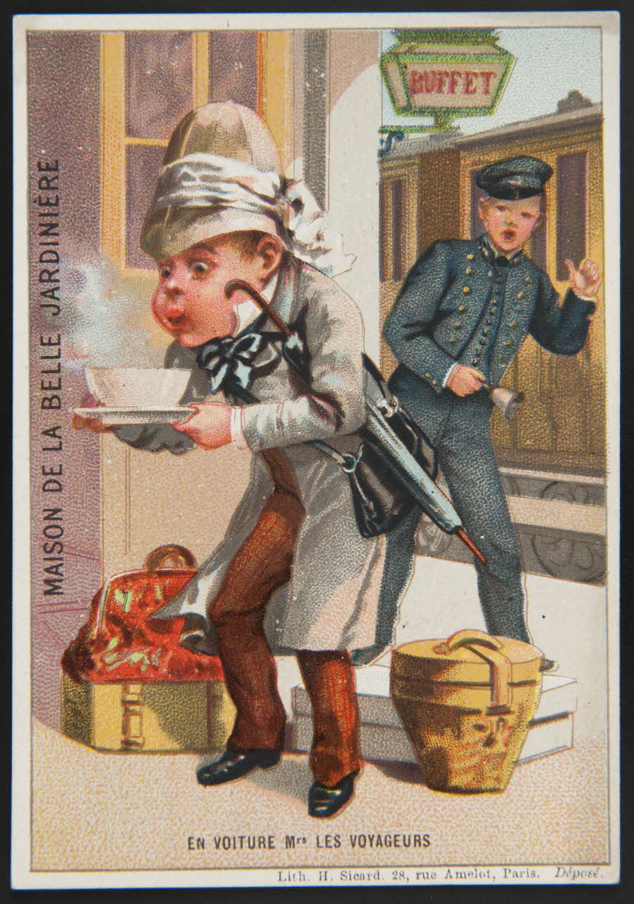 carte réclame EN VOITURE MRS LES VOYAGEURS 1974.50.48 Photo Mucem