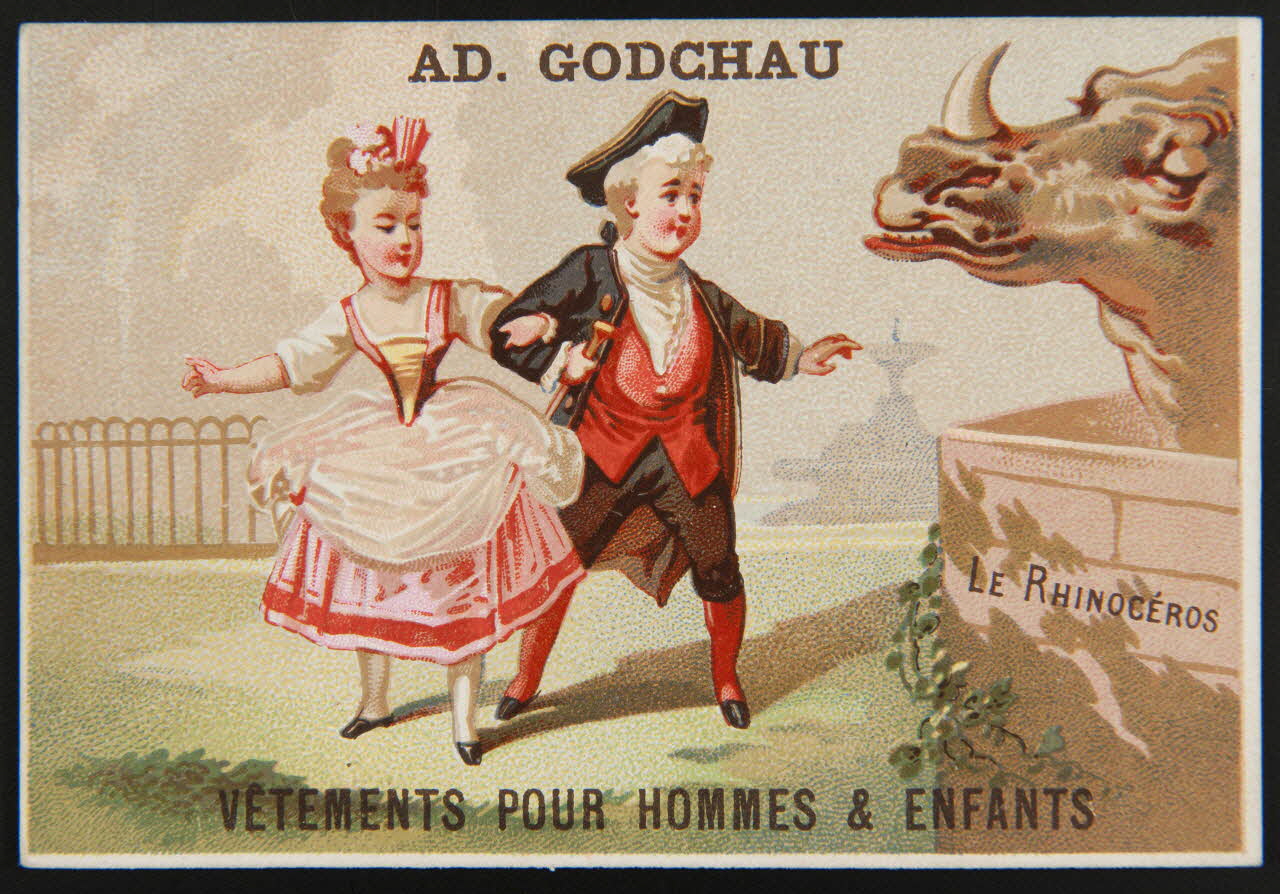 carte réclame Le Rhinocéros. 1974.50.489 Photo Mucem