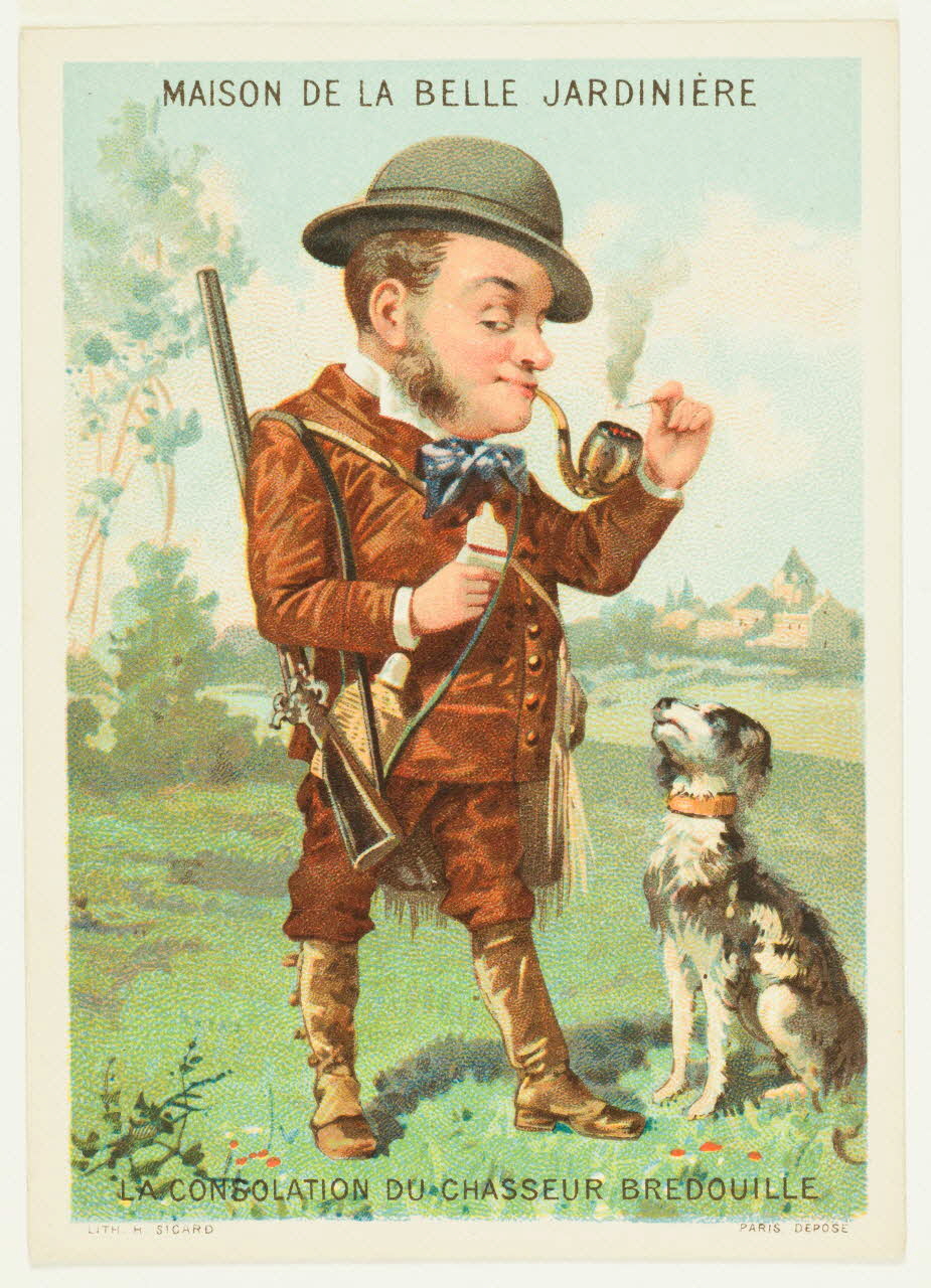 estampe MAISON DE LA BELLE JARDINIERE  LA CONSOLATION DU CHASSEUR BREDOUILLE 1974.50.49 Photo Mucem