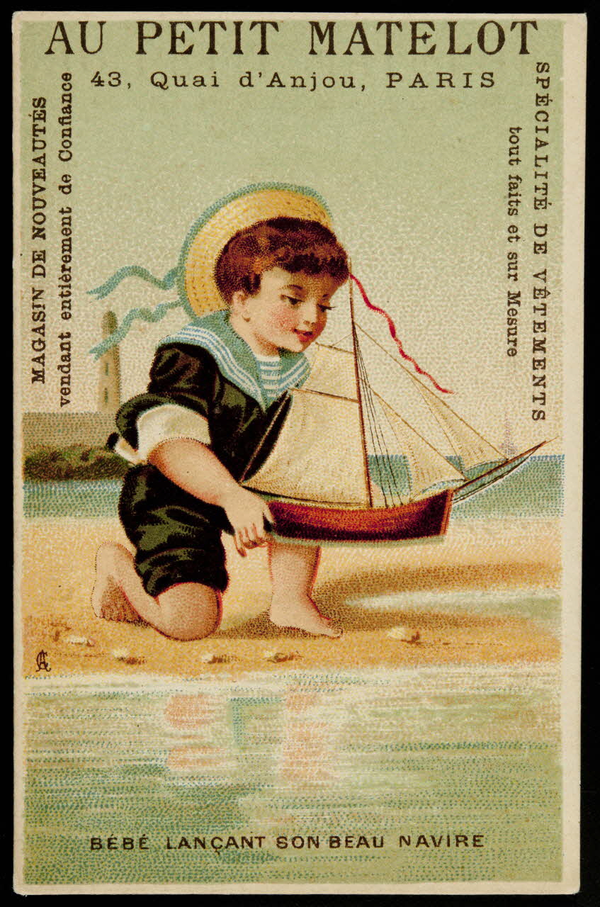 carte réclame BEBE LANCANT SON BEAU NAVIRE 1974.50.520 Photo Mucem