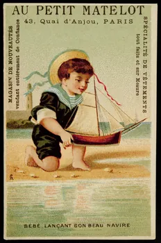 carte réclame BEBE LANCANT SON BEAU NAVIRE 1974.50.520 Photo Mucem