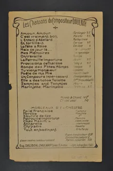 partition de musique petit format 1965.149.11 Photo Mucem