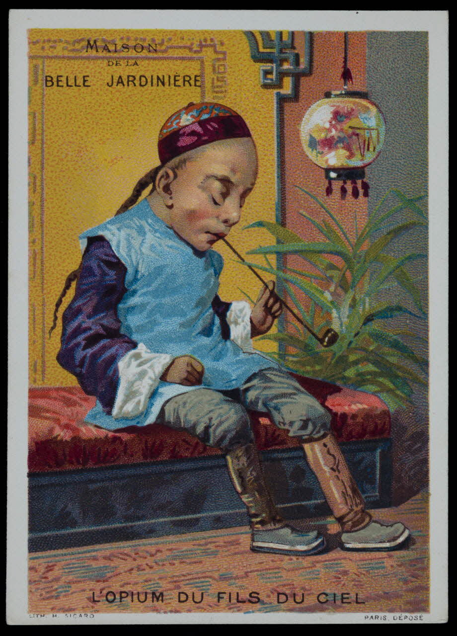 carte réclame L'OPIUM DU FILS DU CIEL 1974.50.55 Photo Mucem