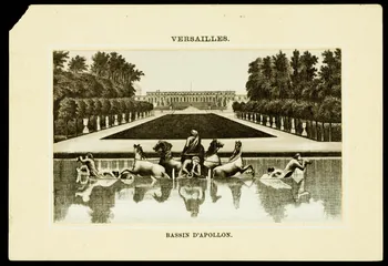 estampe VERSAILLES.  BASSIN D'APOLLON. 1974.50.551 Photo Mucem