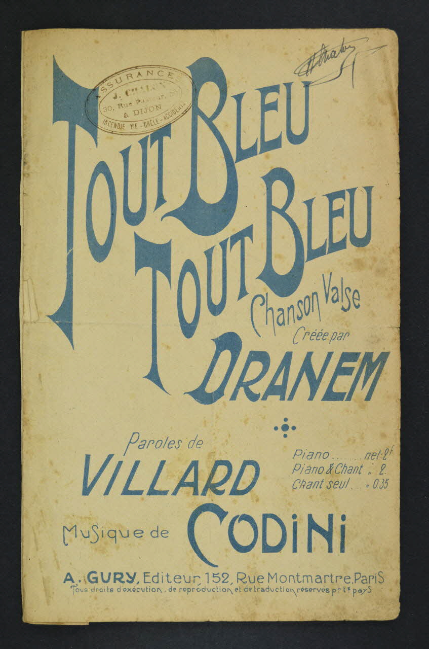 chanson petit format 1966.139.20 Photo Mucem