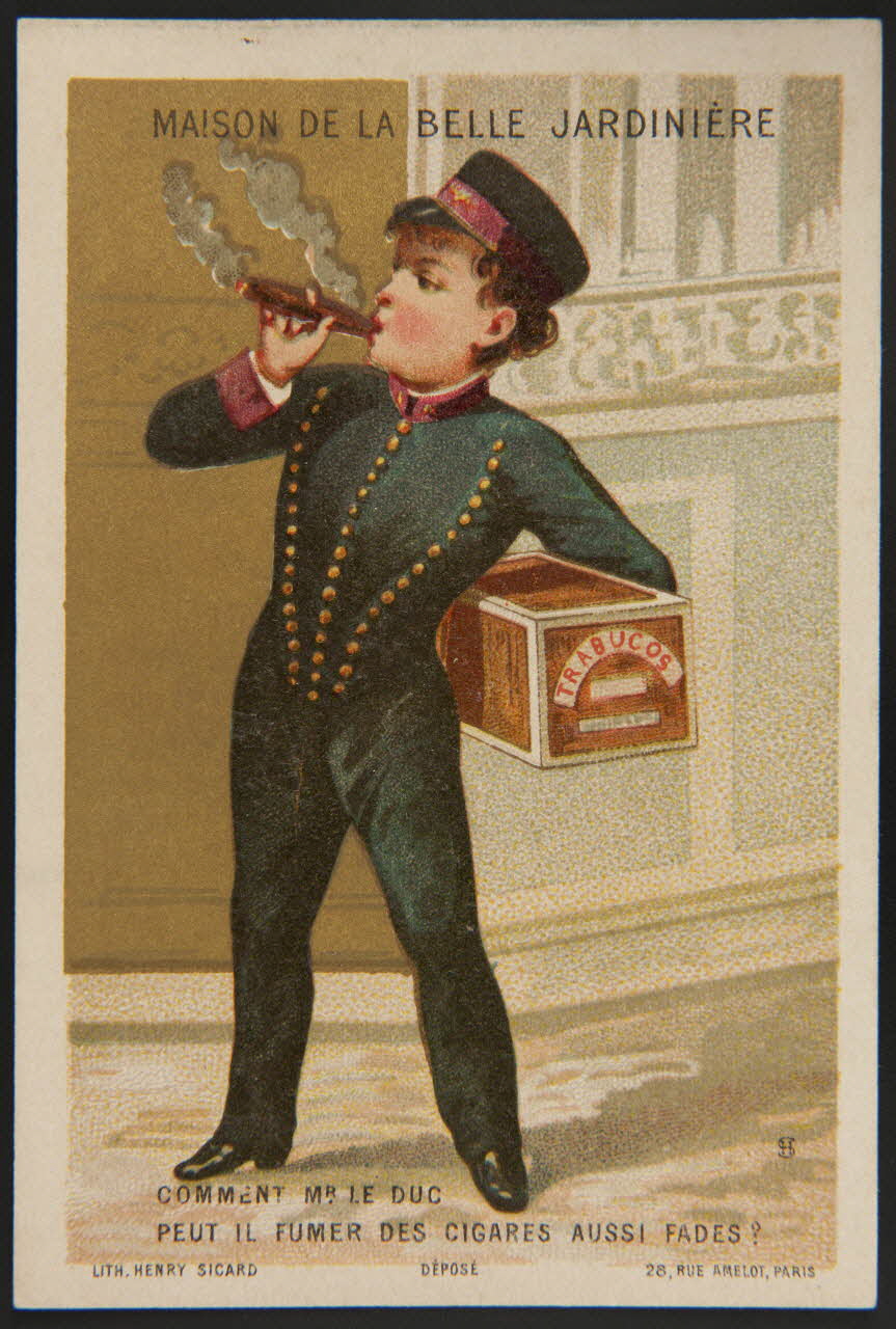 carte réclame COMMENT MR LE DUC  PEUT IL FUMER DES CIGARES AUSSI FADES ? 1974.50.58 Photo Mucem