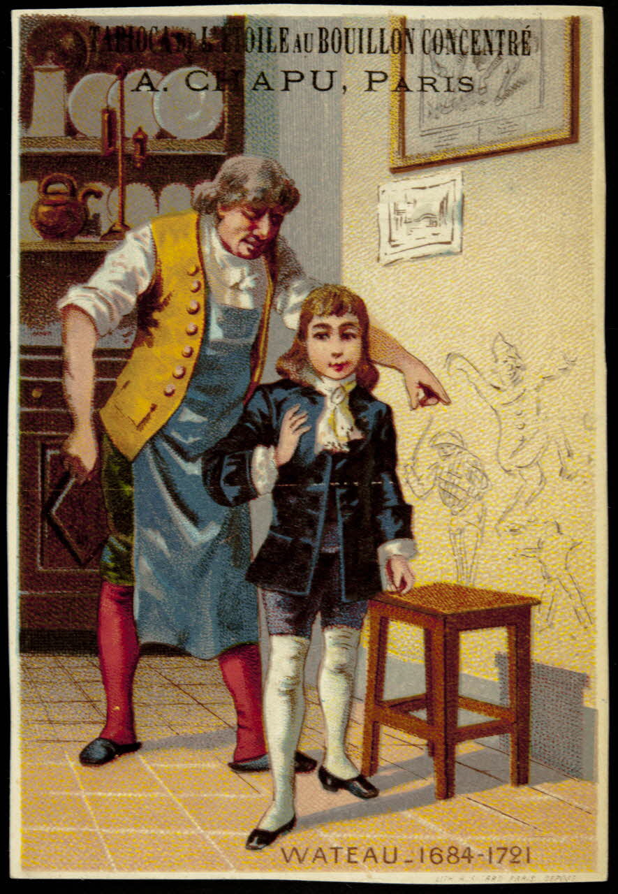 carte réclame WATEAU _ 1684-1721 1974.50.601 Photo Mucem