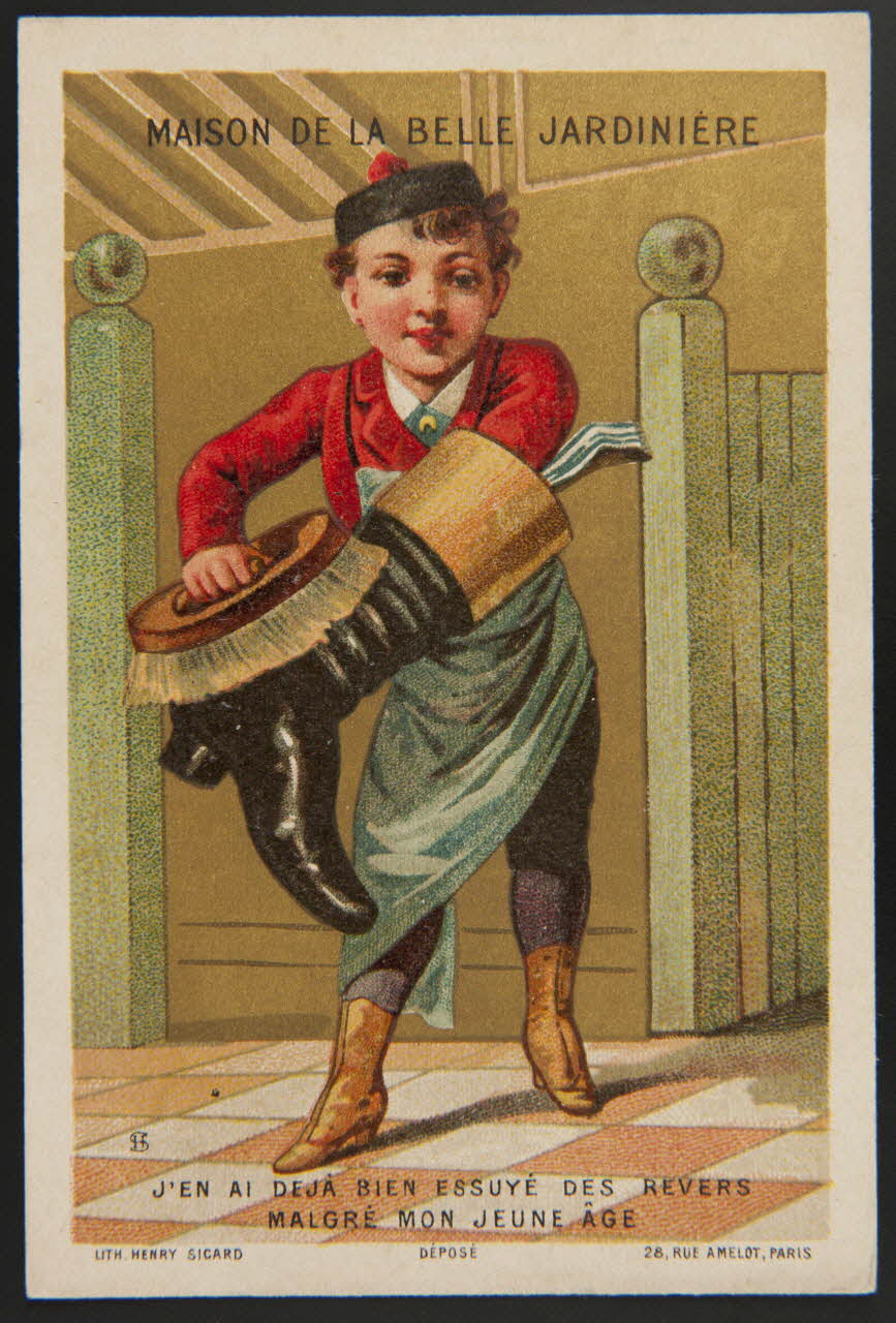 carte réclame J'EN AI DEJA BIEN NETTOYE DES REVERS  MALGRE MON JEUNE AGE 1974.50.61 Photo Mucem