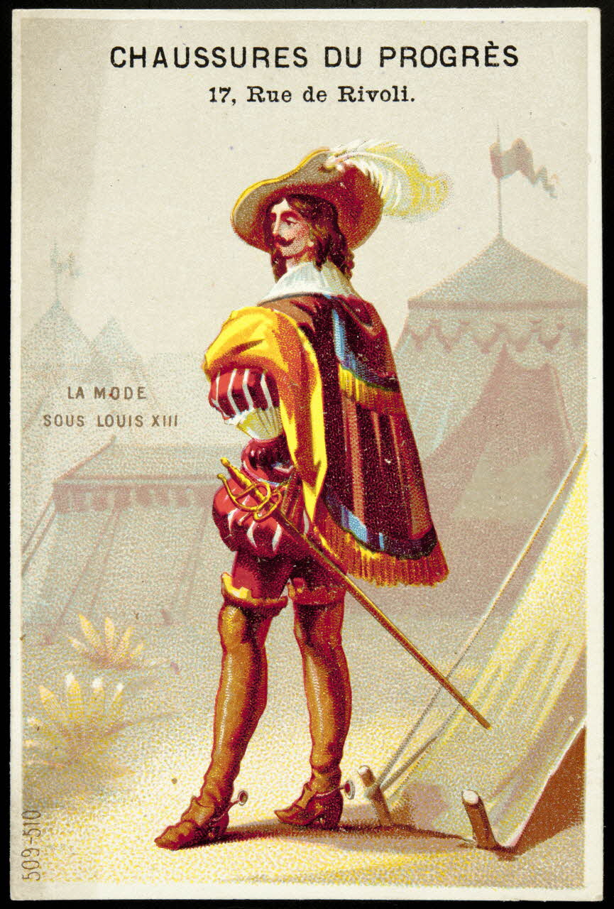 carte réclame LA MODE  SOUS LOUIS XIII 1974.50.640 Photo Mucem