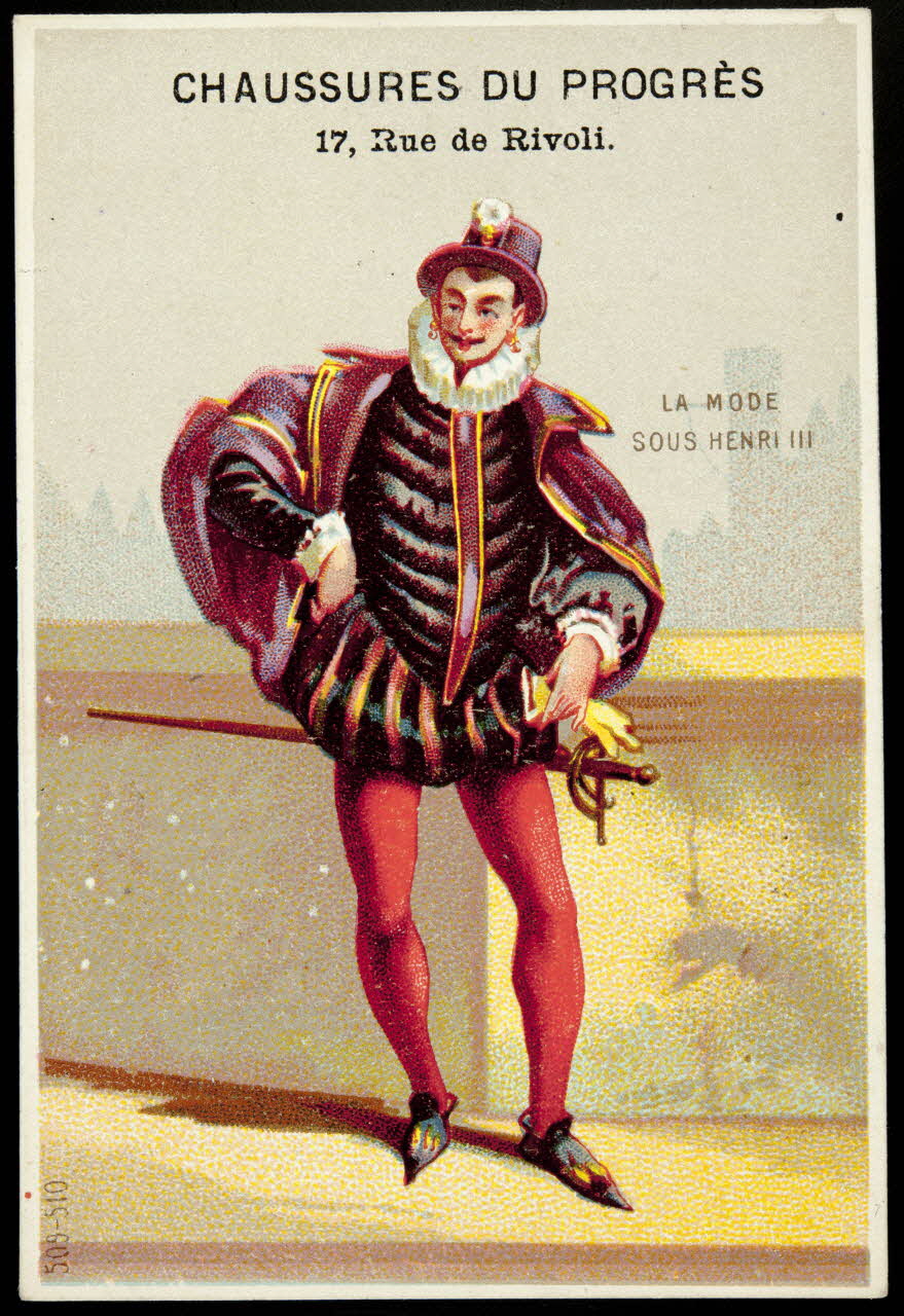 carte réclame LA MODE  SOUS HENRI III 1974.50.641 Photo Mucem