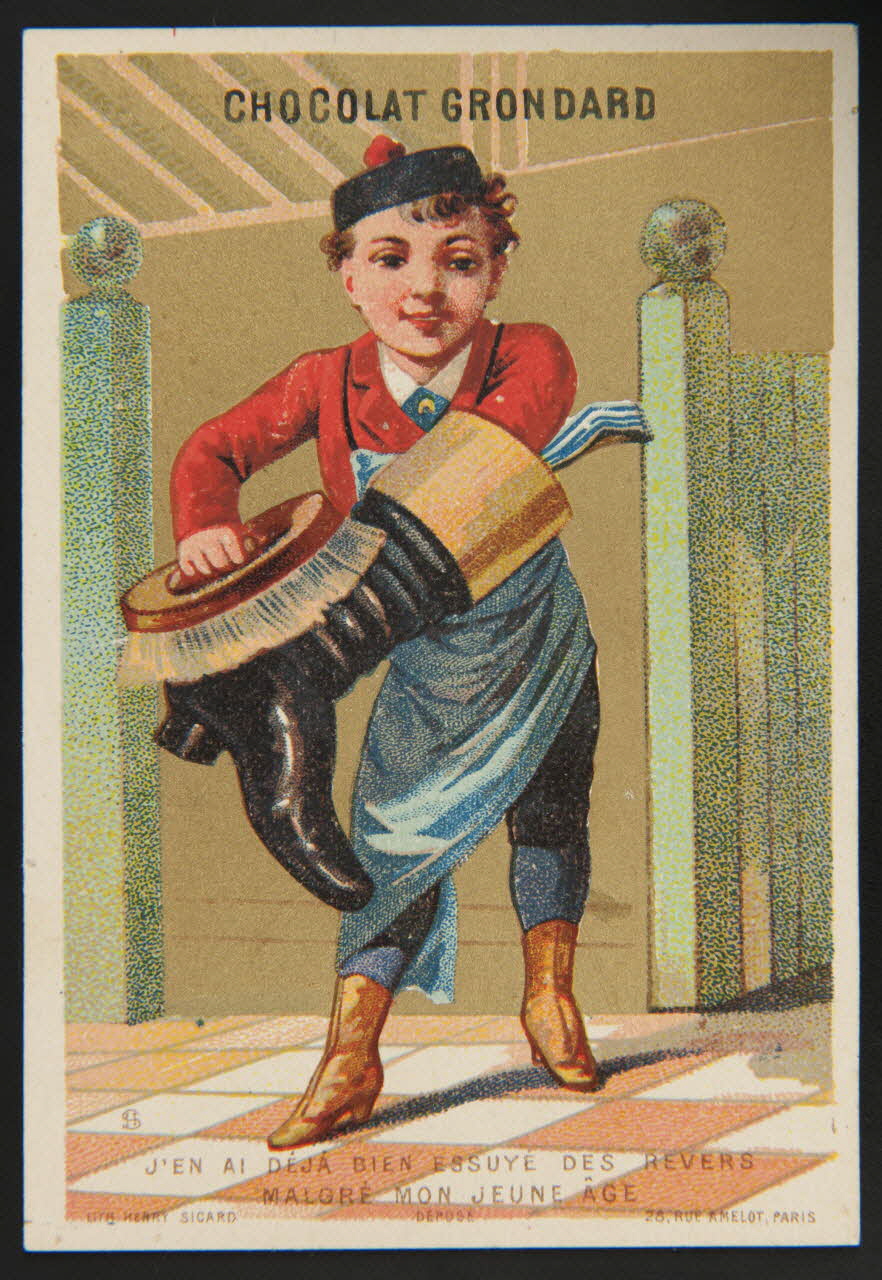 carte réclame J'EN AI DEJA BIEN ESSUYE DES REVERS  MALGRE MON JEUNE AGE 1974.50.692 Photo Mucem