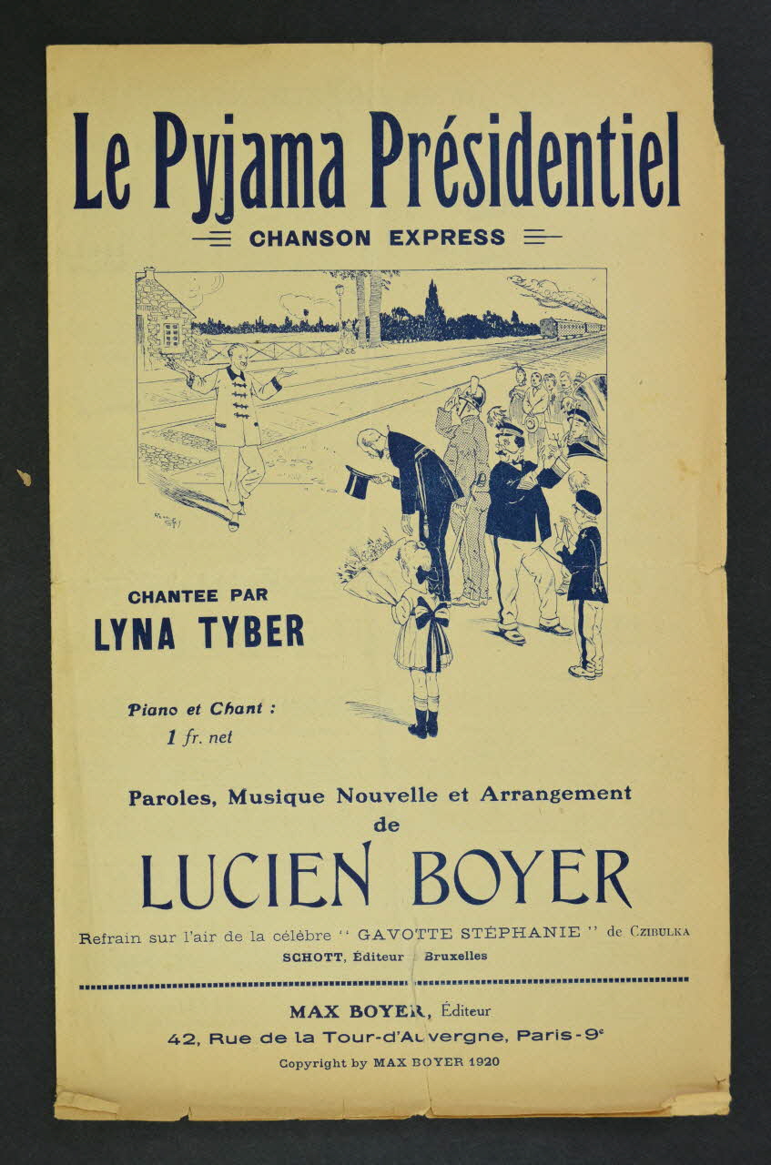 Lucien Boyer ; Lina Tyber ; Max Boyer partition de musique petit format Paris 9ème 1920 1965.149.125 Photo Mucem