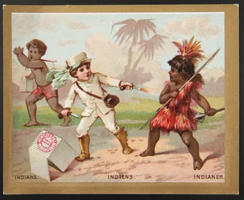 carte réclame INDIANS.  INDIENS.  INDIANER. 1974.50.716  Photo Mucem