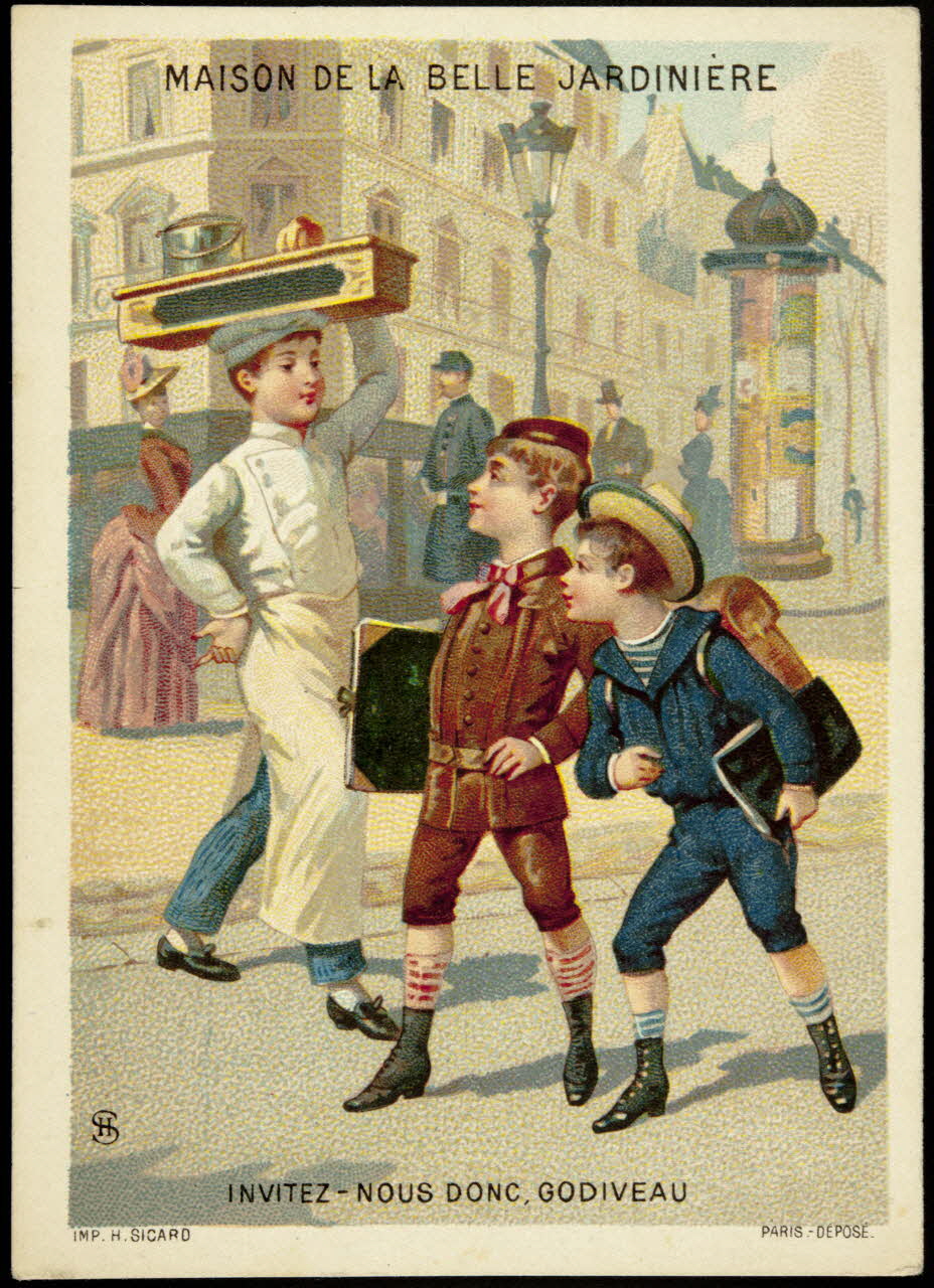 carte réclame INVITEZ-NOUS DONC, GODIVEAU 1974.50.75 Photo Mucem