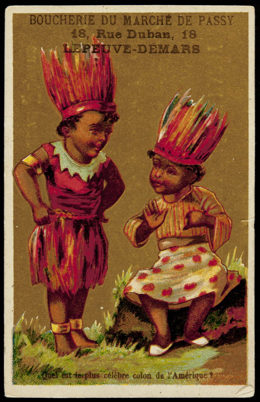 carte réclame Quel est le plus célèbre colon de l'Amérique ? 1974.50.809 Photo Mucem