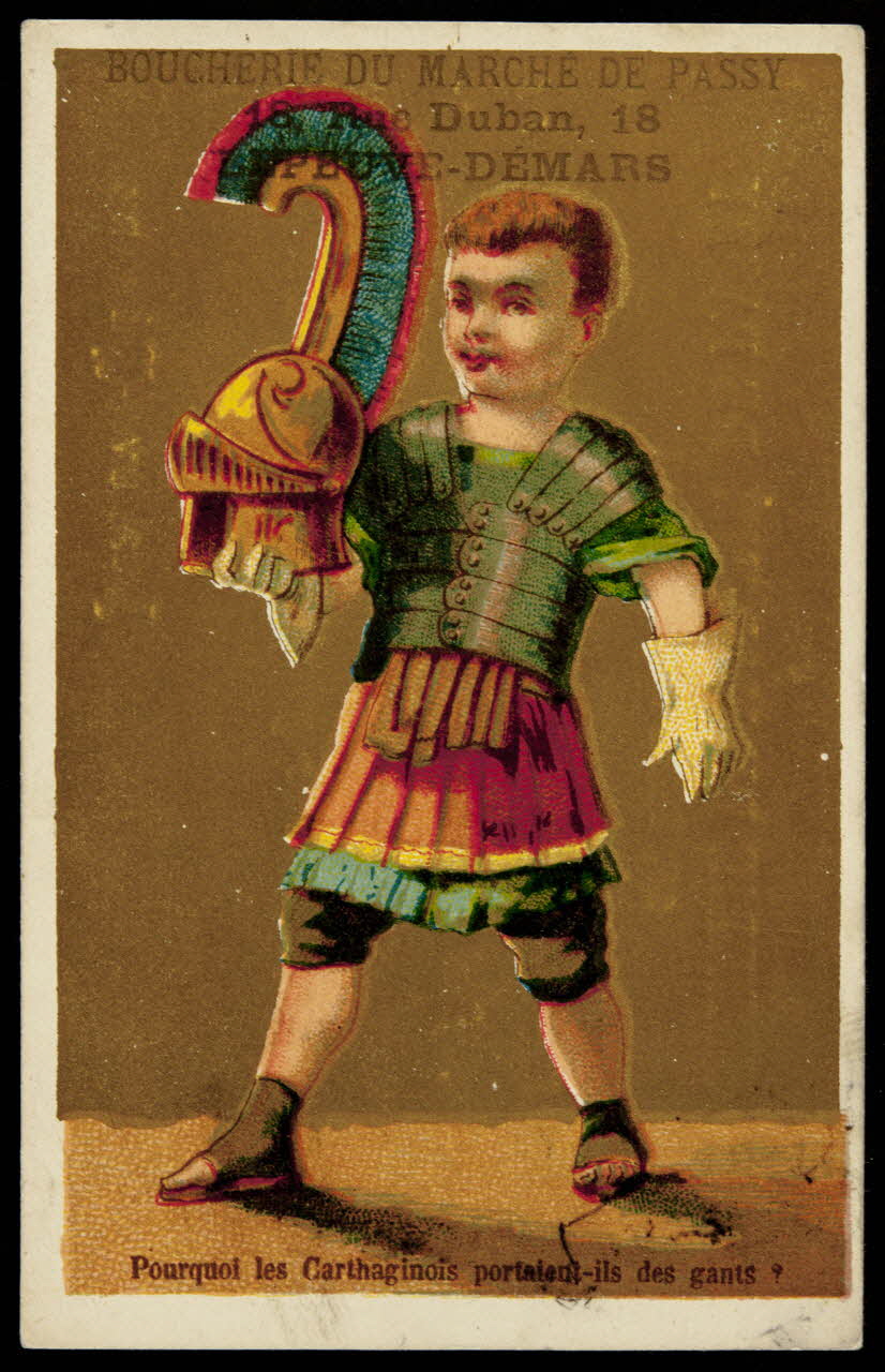 carte réclame Pourquoi les Carthaginois portaient-ils des gants ? 1974.50.810 Photo Mucem