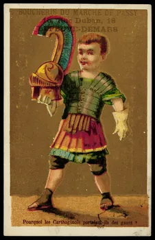 carte réclame Pourquoi les Carthaginois portaient-ils des gants ? 1974.50.810 Photo Mucem