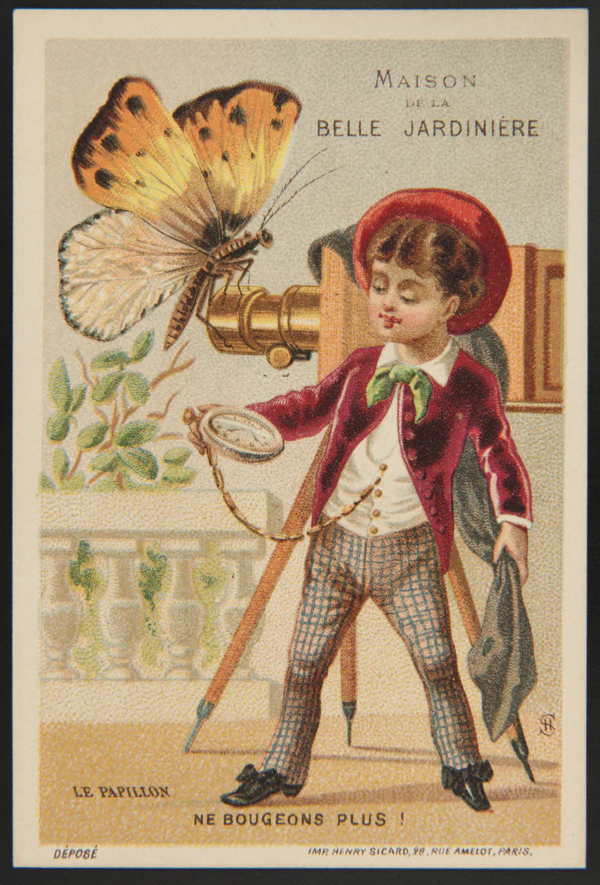 carte réclame LE PAPILLON  NE BOUGEONS PLUS ! 1974.50.85 Photo Mucem