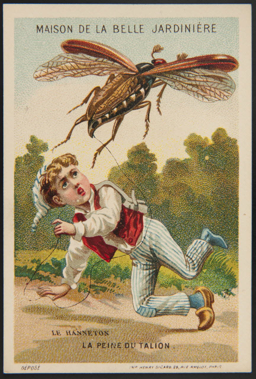 carte réclame LE HANNETON  LA PEINE DU TALION 1974.50.88 Photo Mucem