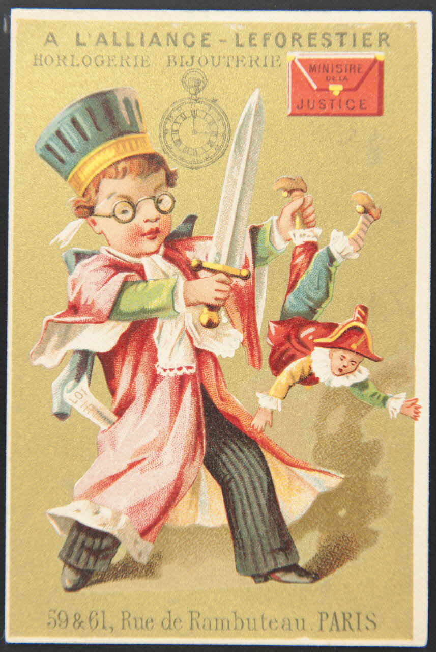 carte réclame MINISTRE  DE LA  JUSTICE 1974.50.889 Photo Mucem