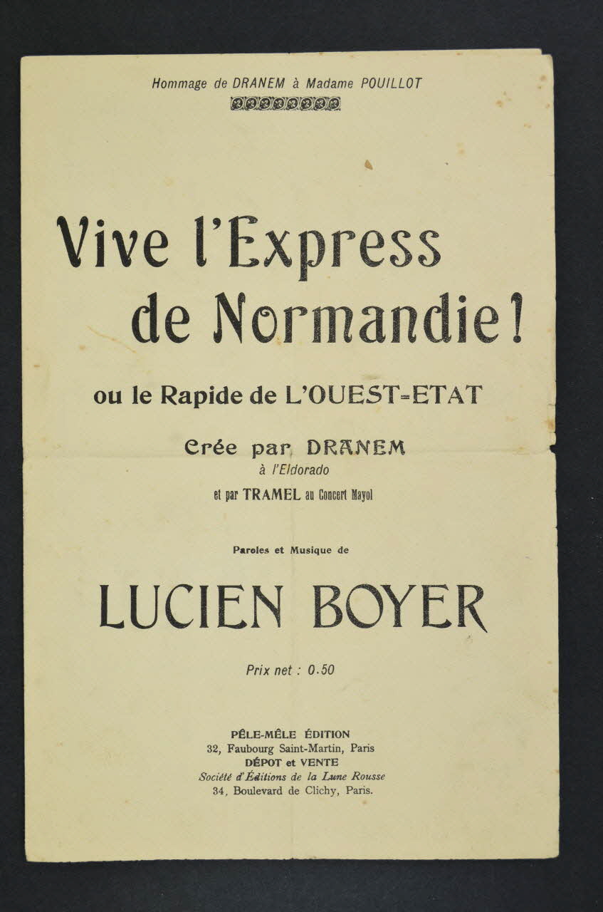 partition de musique petit format 1965.149.2 Photo Mucem