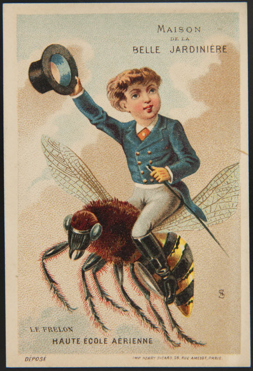 carte réclame LE FRELON  HAUTE ECOLE AERIENNE 1974.50.89 Photo Mucem