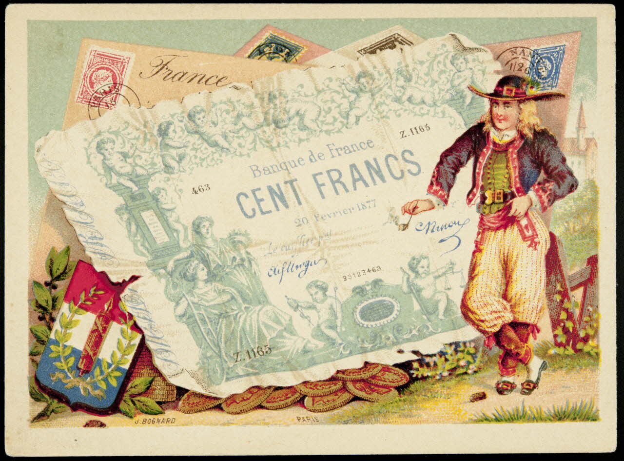 carte réclame France (100 Francs) 1974.50.991 Photo Mucem