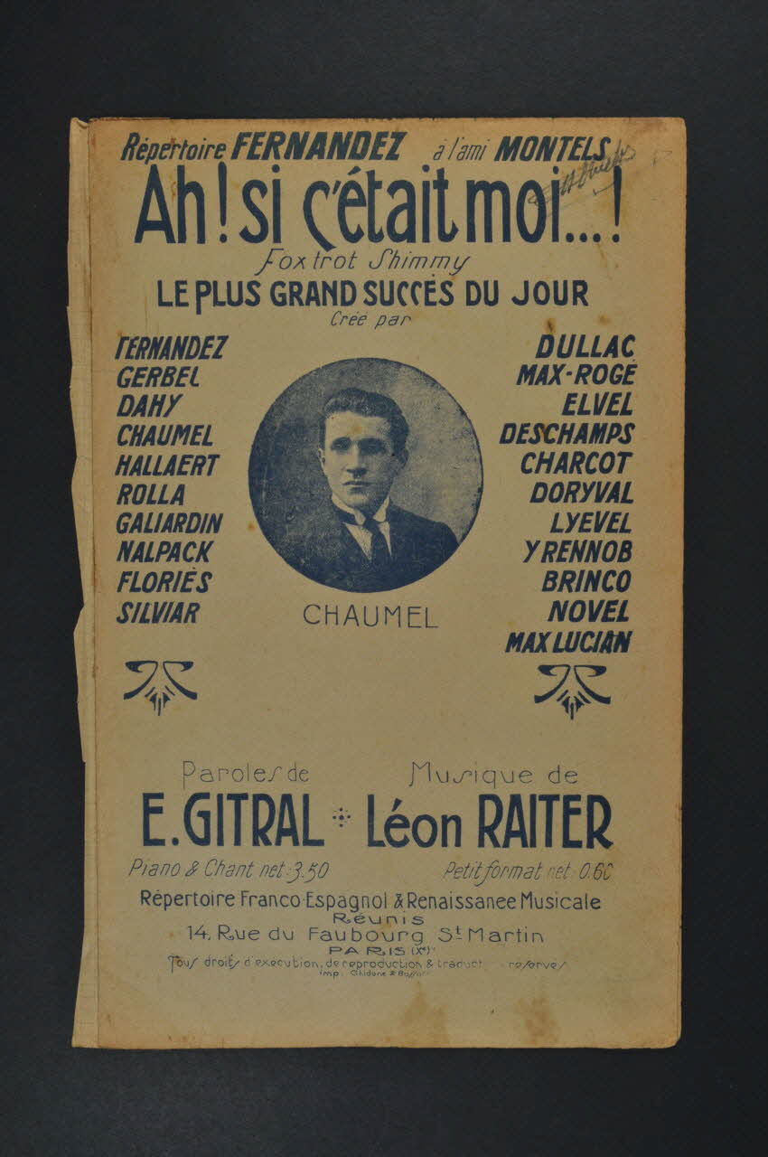 chanson petit format 1966.139.3 Photo Mucem