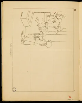 album Esquisse de fillette nourrissant une vache 1974.53.55.7 Photo Mucem